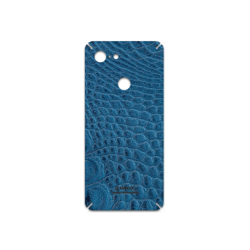برچسب پوششی ماهوت مدل Blue-Crocodile-Leather مناسب برای گوشی موبایل گوگل Pixel 3