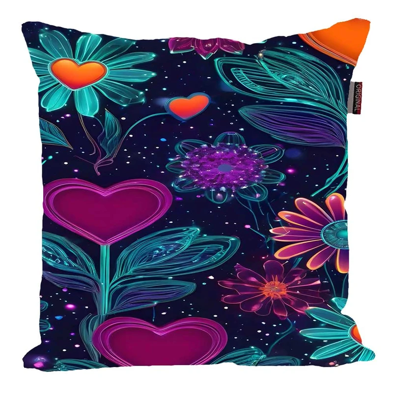 کوسن پاد آفرین مدل فانتزی طرح گل رنگی کد 01934