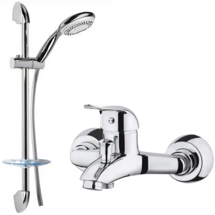 شیر حمام مدل کریستال به همراه علم دوش حمام