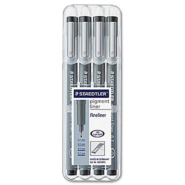 روان نویس استدلر مدل Pigment Liner - بسته 4 عددی روان نویس استدلر مدل Pigment Liner - بسته 4 عددی