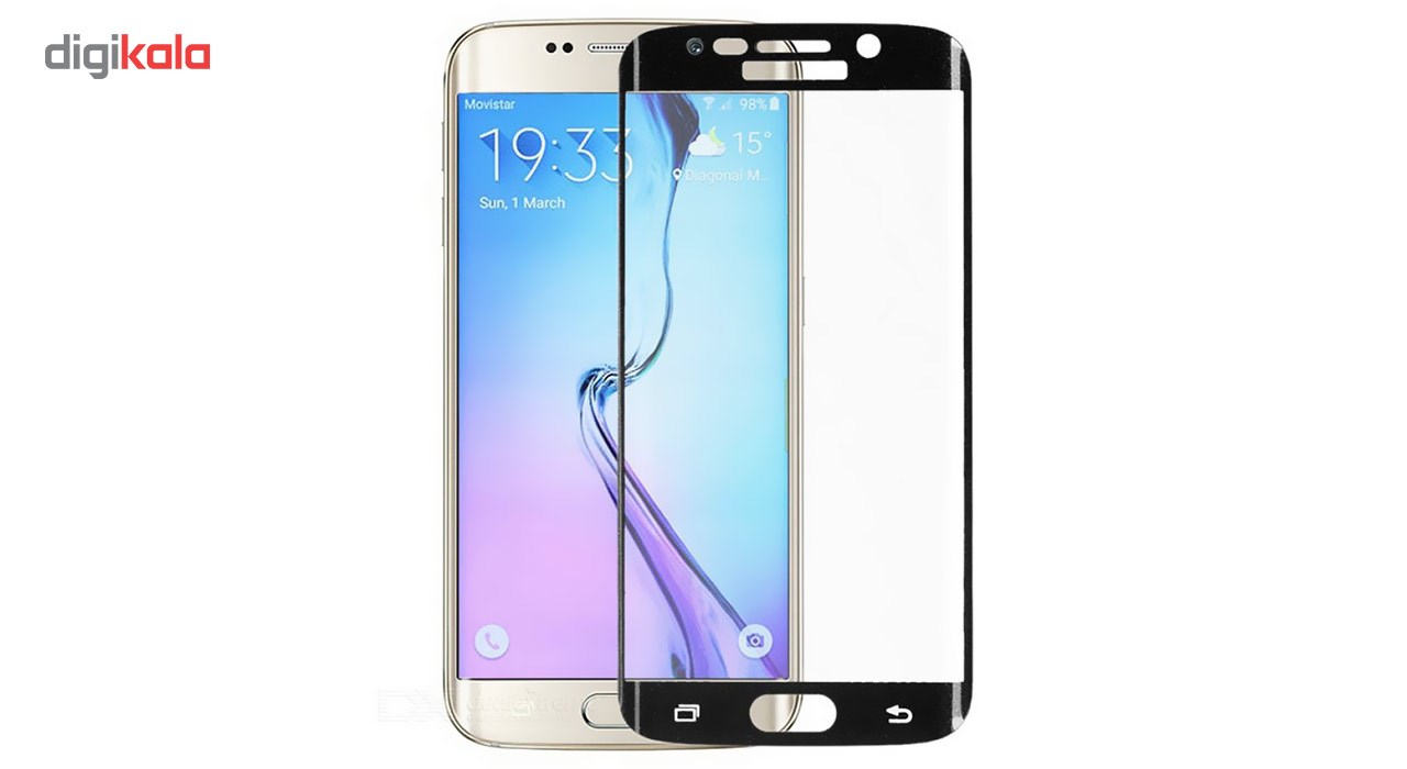 محافظ صفحه نمایش شیشه ای تمپرد مدل Full Cover مناسب برای گوشی موبایل سامسونگ Galaxy S6 Edge Plus