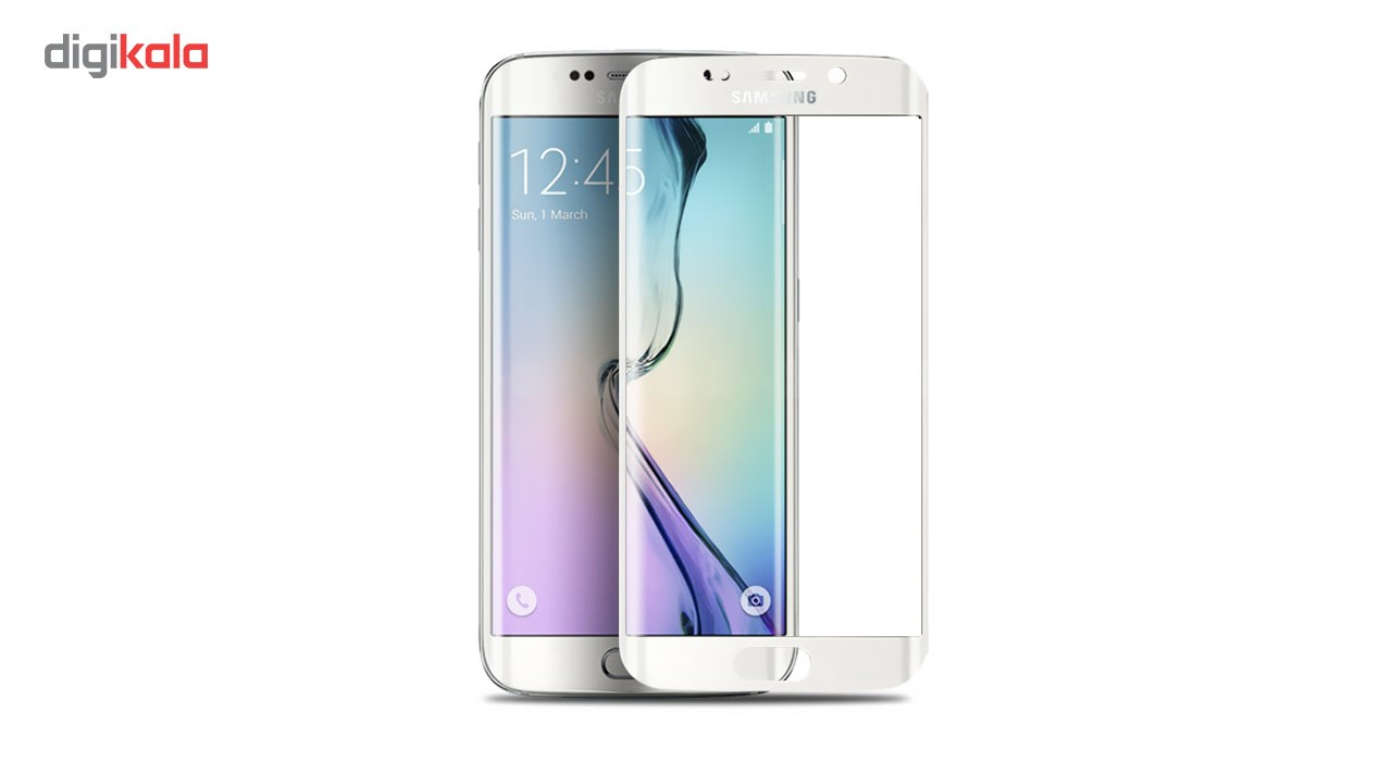 محافظ صفحه نمایش شیشه ای تمپرد مدل Full Cover مناسب برای گوشی موبایل سامسونگ Galaxy S6 Edge Plus
