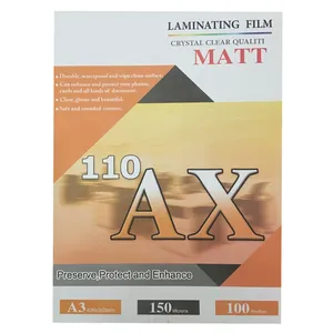 AX 110 Laminatin Film 150 Microns A3 Pack of 100