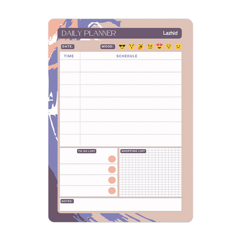 تخته وایت برد لاژید مدل آهنربایی طرح پلنر روزانه سایز 20X30 سانتیمتر