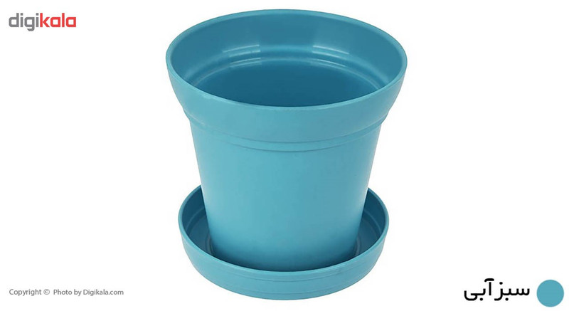 گلدان گلباران سبز مدل 12-11 ارتفاع 11.5 سانتی متر