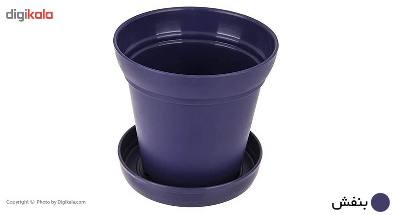 گلدان گلباران سبز مدل 12-11 ارتفاع 11.5 سانتی متر