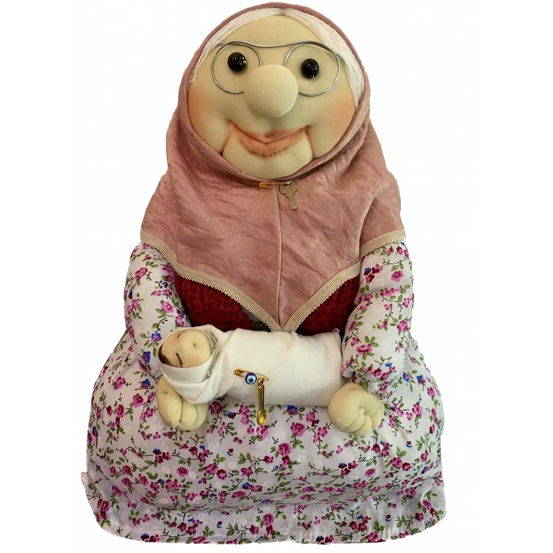 عروسک مدل مادربزرگ نوزاد بدست ارتفاع 30 سانتى متر