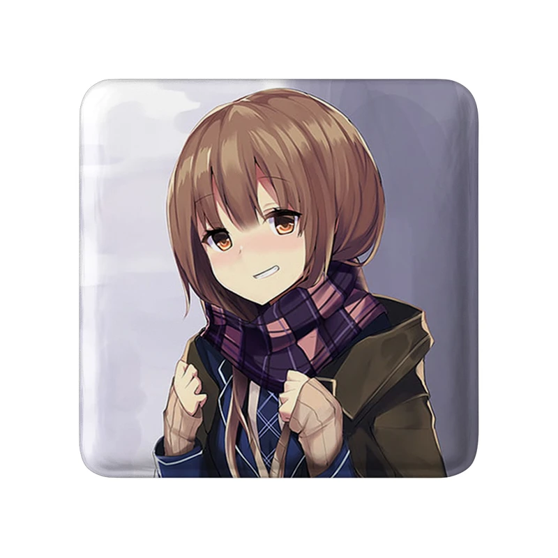 مگنت خندالو طرح دختر انیمه ای  مدل مربعی کد 18076