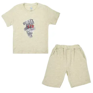 ست تی شرت آستین کوتاه و شلوارک راحتی بچگانه نیل کوک مدل Basic kids Home-wear L