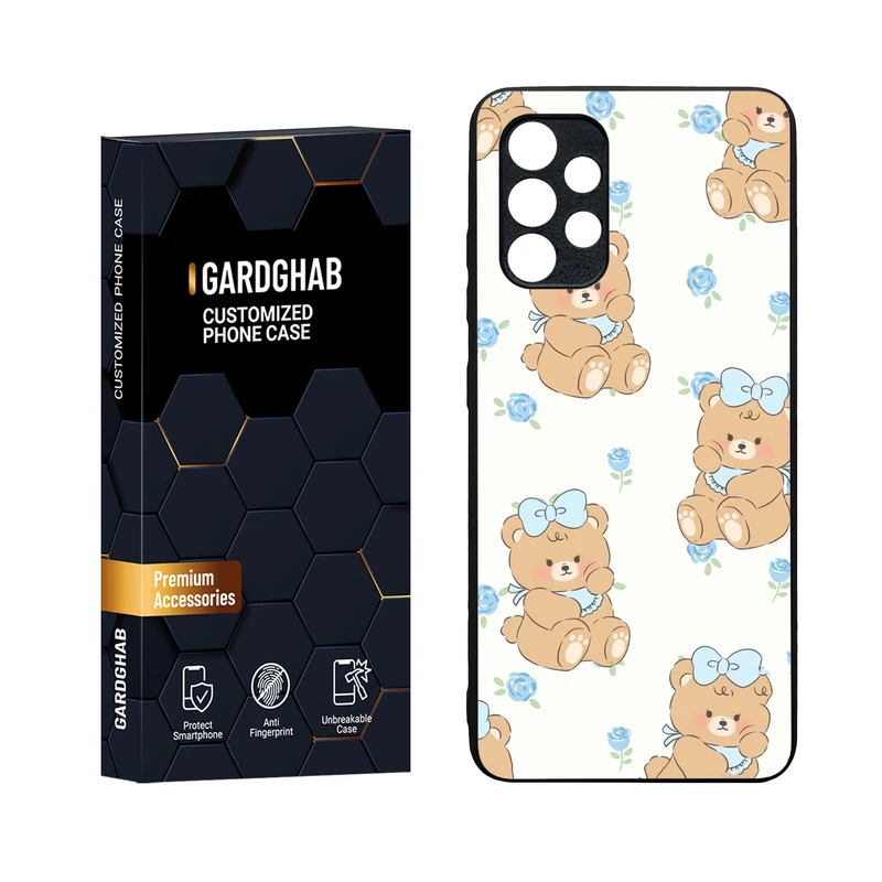 کاور گارد قاب مدل دورژله ای پشت گلس فانتزی  مناسب برای گوشی موبایل سامسونگ Galaxy A32 4G
