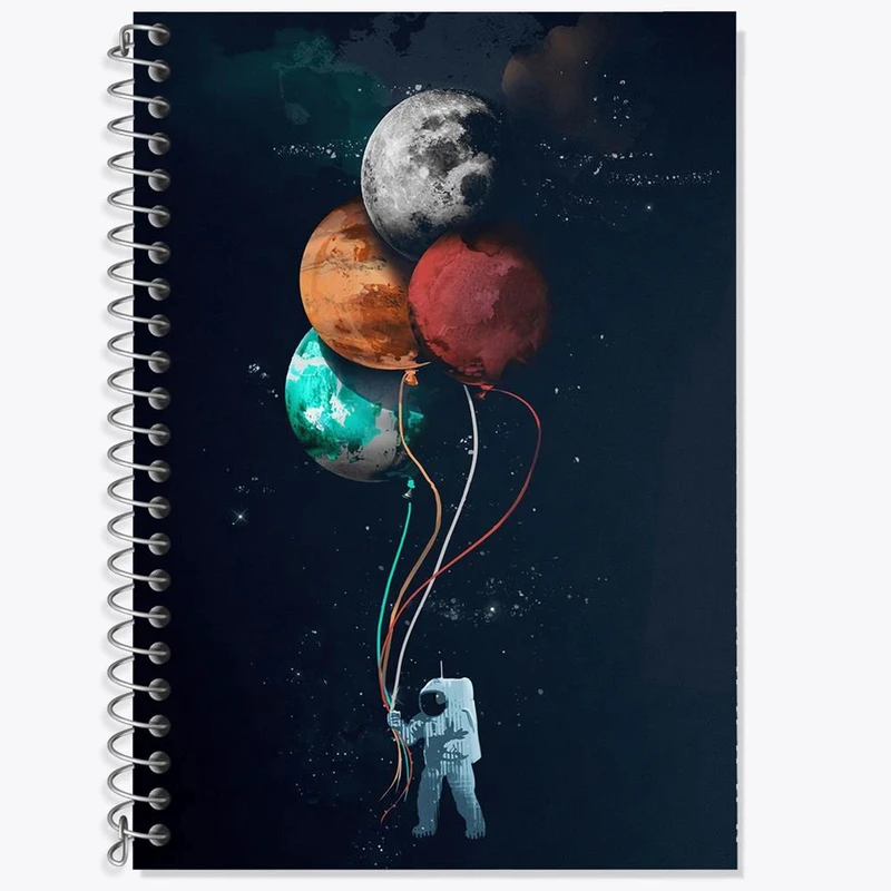 دفتر زبان 50 برگ خندالو مدل دو خط طرح فضایی کد 25167