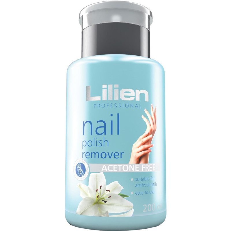 لاک پاک کن پمپی لیلین مدل acetone free lily حجم 200 میلی لیتر