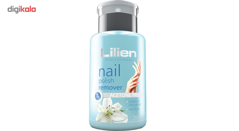 لاک پاک کن پمپی لیلین مدل acetone free lily حجم 200 میلی لیتر