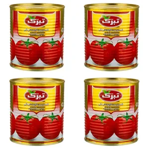 رب گوجه فرنگی تبرک  - 800 گرم بسته 4 عددی