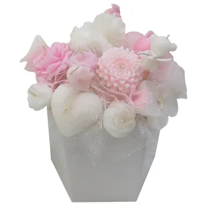 شمع باکس گل جاودان مدل عسل کد 501