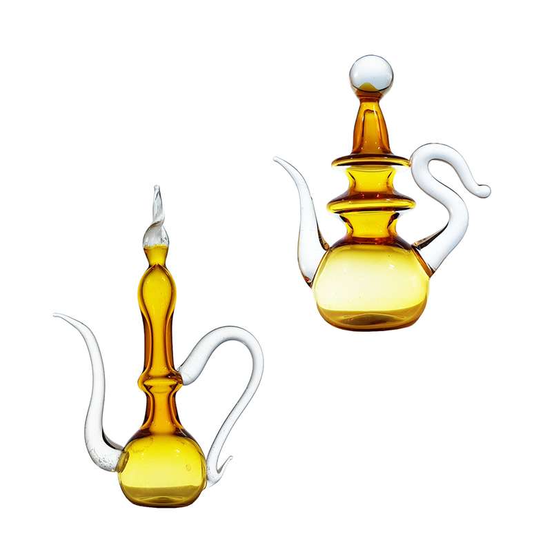 گلاب‌پاش شیشه‌ای طرح مینیاتوری مدل زرین کد 1058 مجموعه 2 عددی