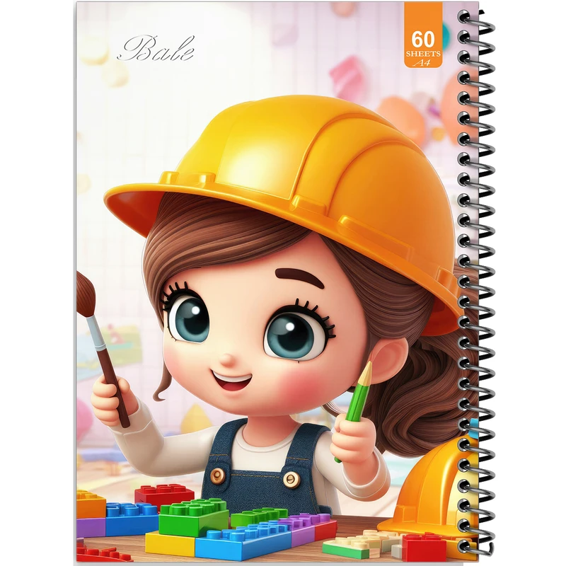 دفتر نقاشی 60 برگ انتشارات بله طرح فانتزی دخترانه لگو بازی کد A4-O534