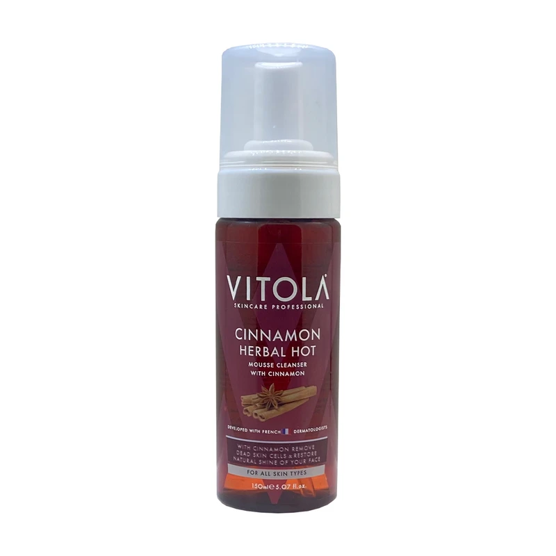 فوم شستشو صورت ویتولا مدل CINNAMON HERBAL حجم 150 میلی لیتر