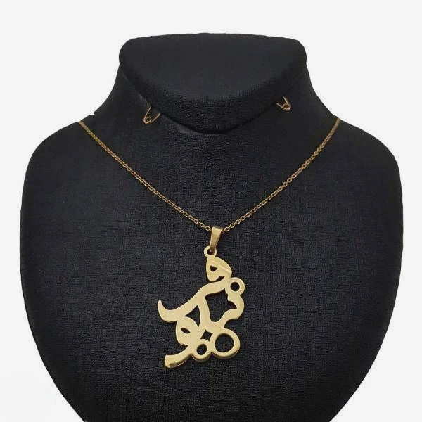 گردنبند زنانه هایکا مدل اسم نیلوفر کد j.ha 331