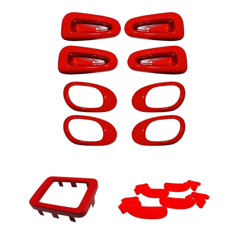 قاب دور دستگیره ودستگیره داخلی و قاب دور دنده خودرو آراکس یدک مدل AY-5364 مناسب برای پژو 206 مجموعه 13 عددی