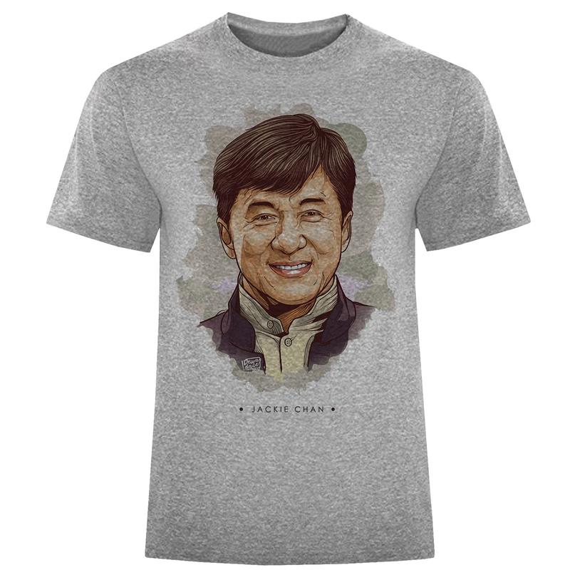 تیشرت آستین کوتاه مردانه طرح جکی چان کد W383