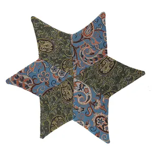 رومیزی ترمه مدل ستاره 8 سایز 25x25 سانتیمتر