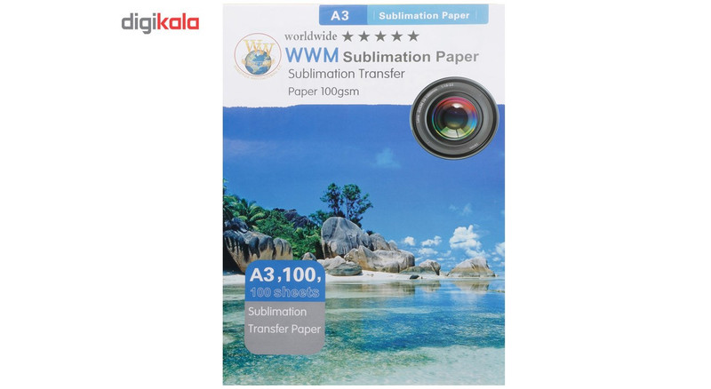 کاغذ ورلدواید مدل Sublimation سایز A3 بسته 100 عددی