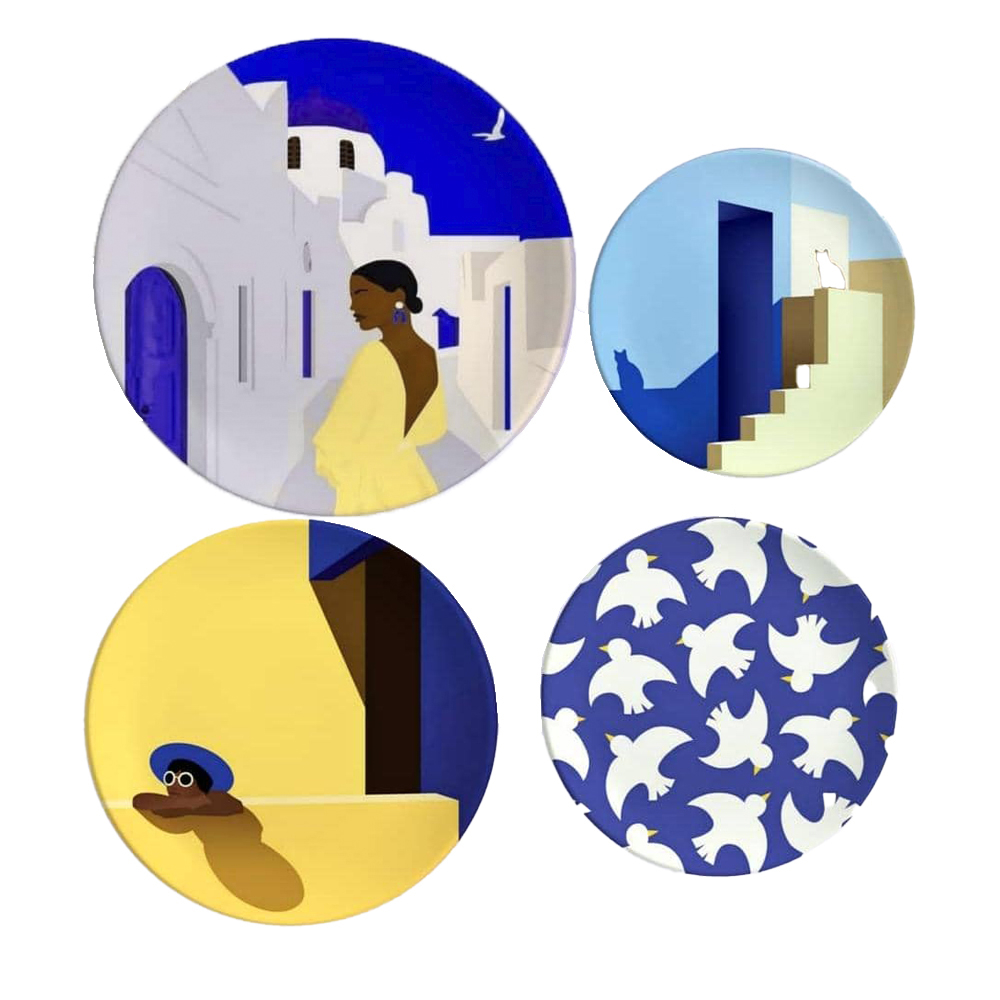 دیوار کوب طرح زن مصری مجموعه چهار عددی 