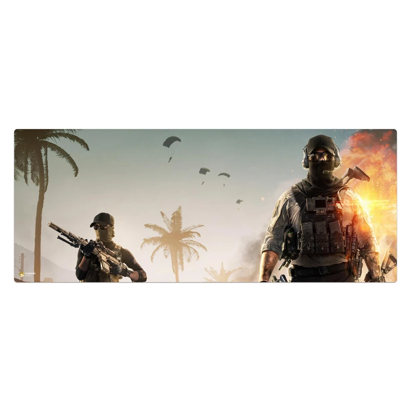 ماوس پد هومرو مدل HX064 طرح بتلفیلد Battlefield سایز 40x100 سانتی‌متر