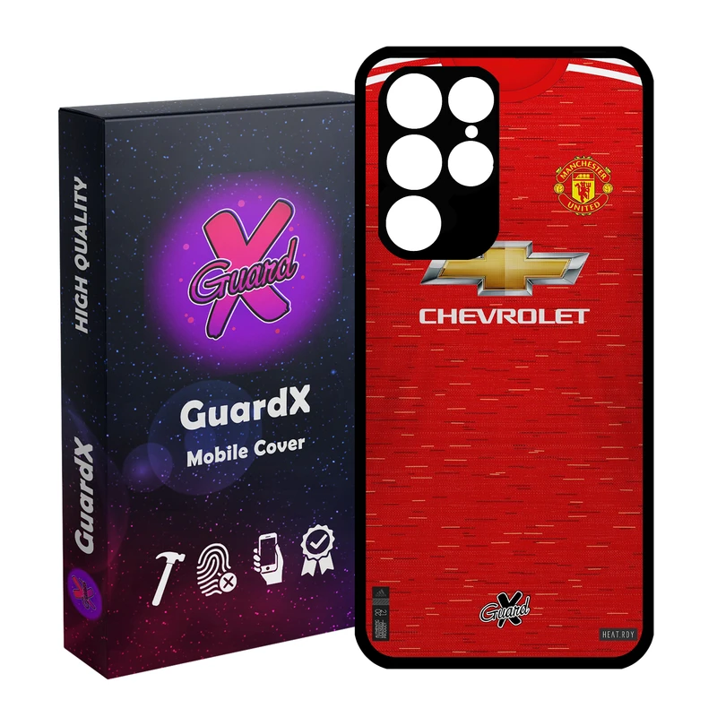 کاور گارد ایکس طرح Manchester United مدل Glass10248 مناسب برای گوشی موبایل سامسونگ Galaxy S22 Ultra