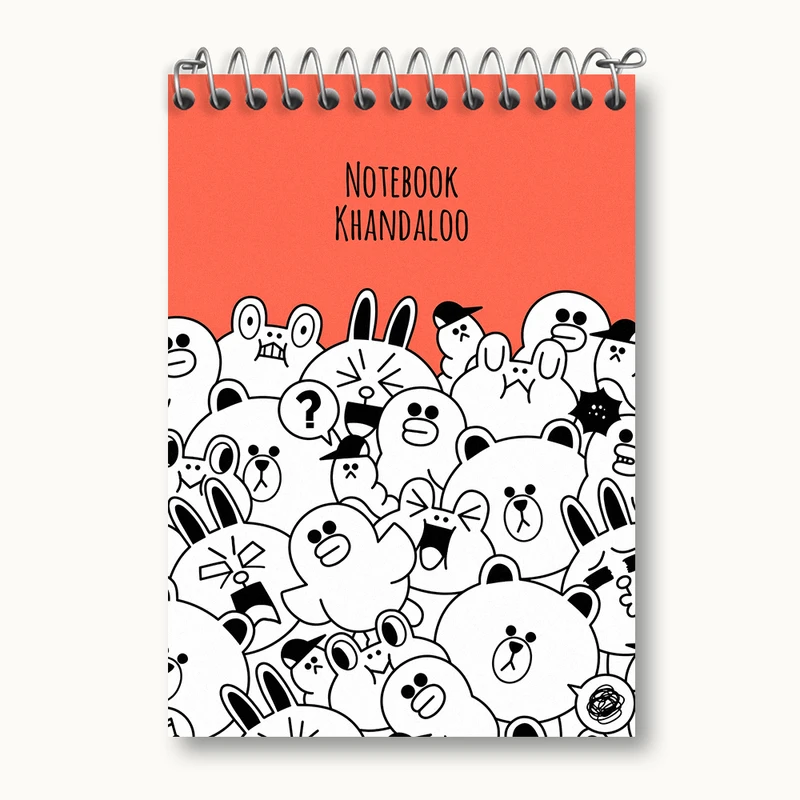 دفتر یادداشت 50 برگ خندالو طرح حیوانات کیوت و بامزه کد N3547