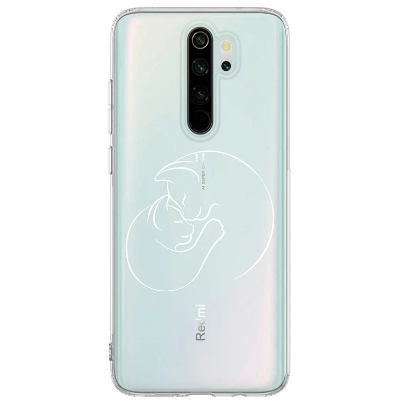 کاور مگافون طرح گربه مدل C61-W مناسب برای گوشی موبایل شیائومی Redmi Note 8 Pro