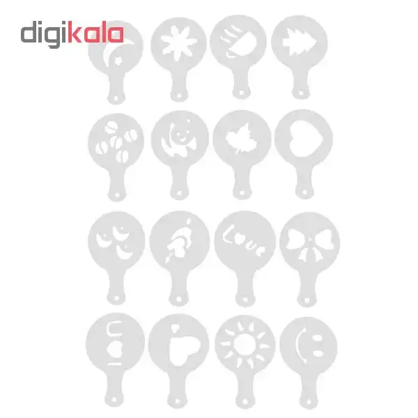 شابلون قهوه مدل CATER مجموعه 16 عددی