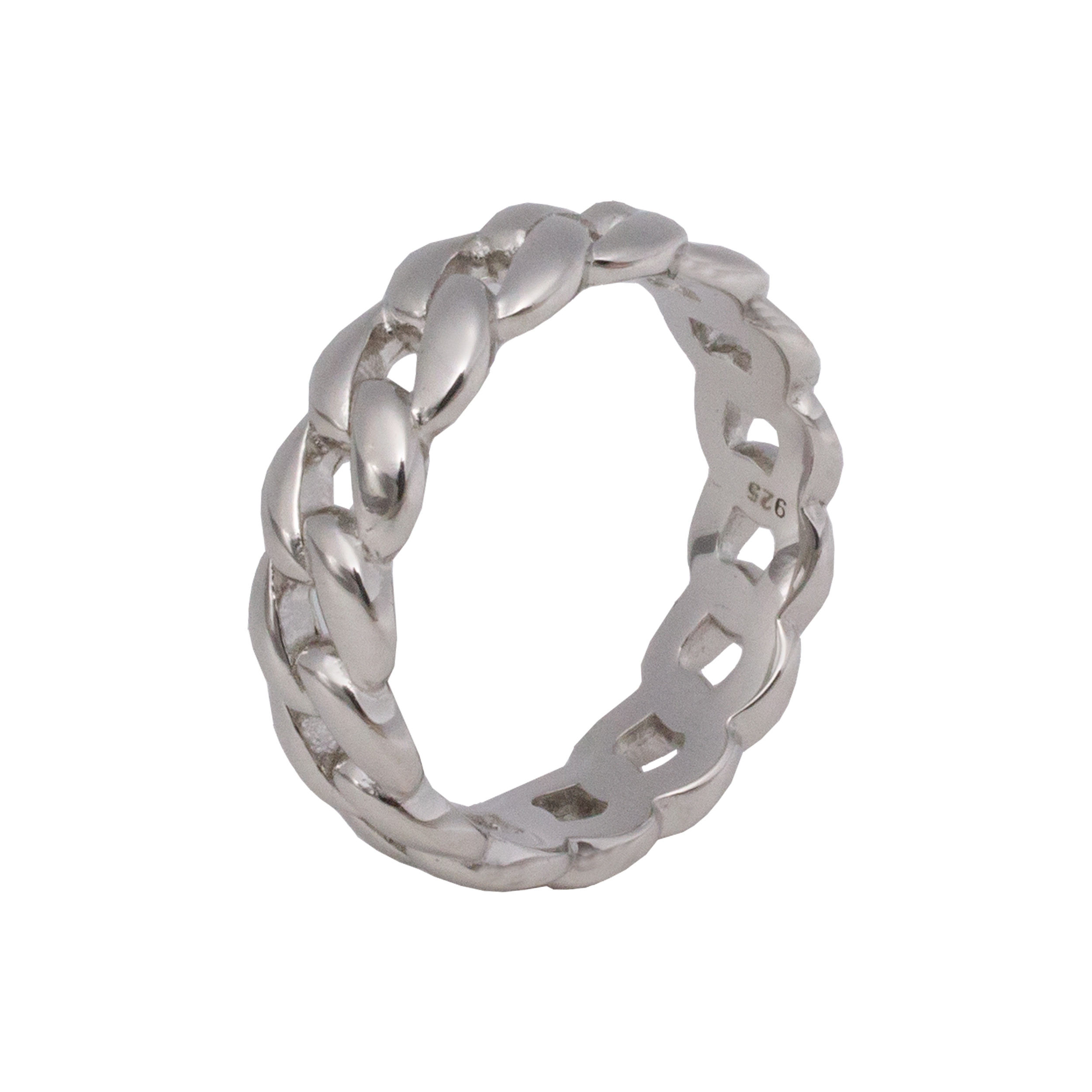 انگشتر نقره زنانه مدل حلقه ای کد 68955