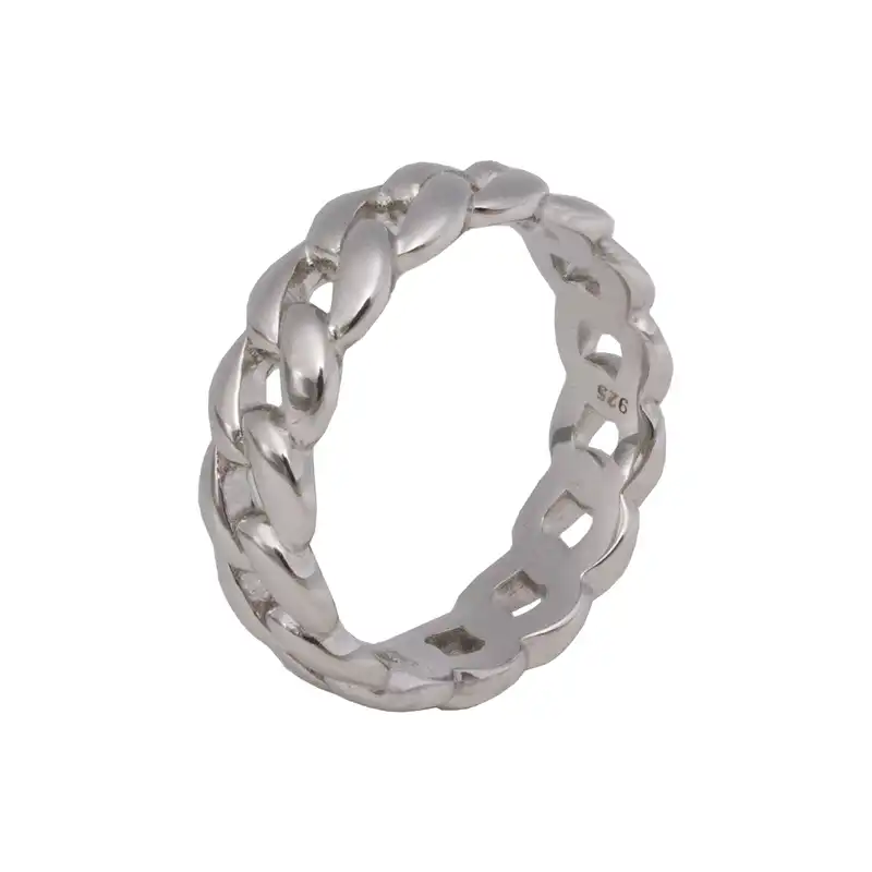 انگشتر نقره زنانه مدل حلقه ای کد 68955