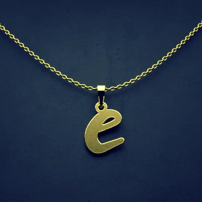 گردنبند طلا 18 عیار زنانه مدوپد مدل حرف E کد H3-1-1395