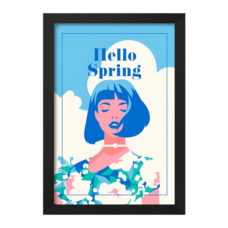 تابلو خندالو مدل سلام به بهار کد F8850