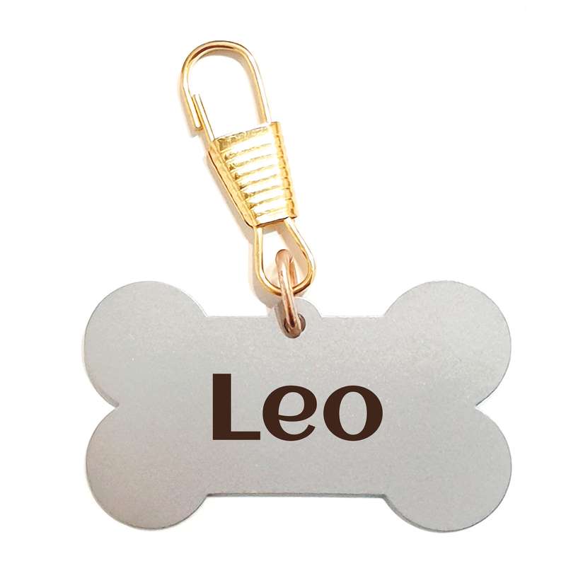 پلاک شناسایی سگ مدل استخوان طرح Leo