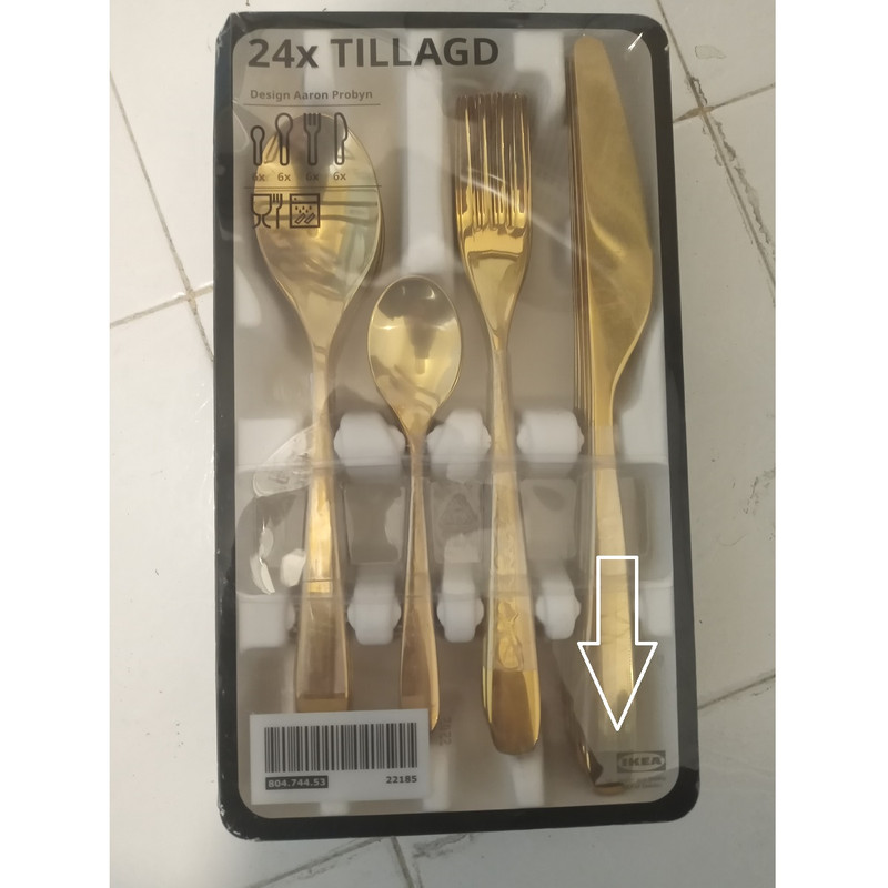 سرویس قاشق و چنگال 24 پارچه ایکیا کد 453