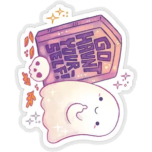 استیکر لپ تاپ طرح go haunt yourself کد ST766