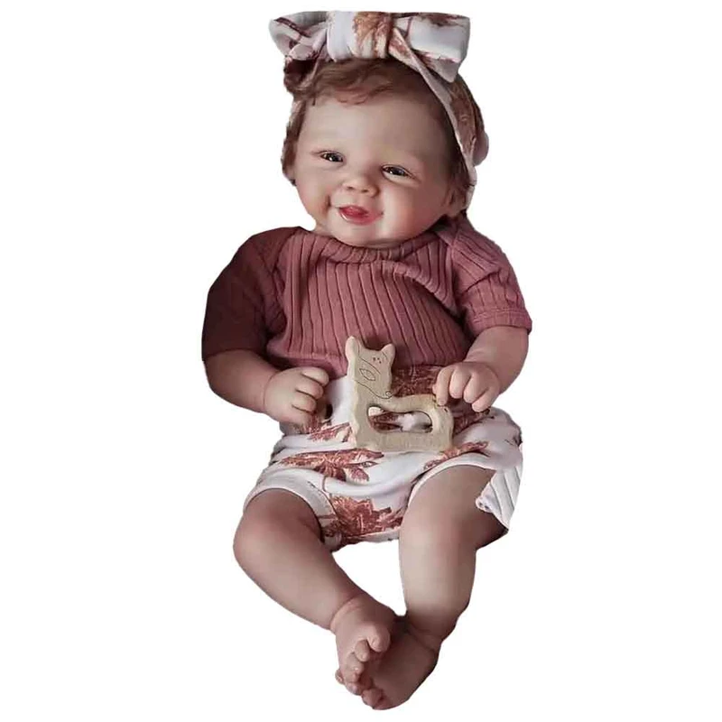 عروسک مدل طبیعی گوشتی طرح Reborn Baby ارتفاع 48 سانتی متر