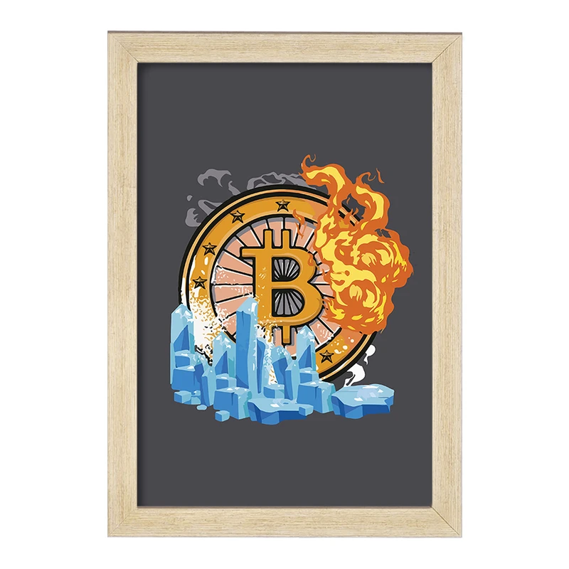 تابلو خندالو مدل بیت کوین کد F2735