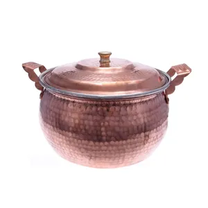 قابلمه مسی زنجان طرح شکمی کد 3902 قطر 23  سانتی متر