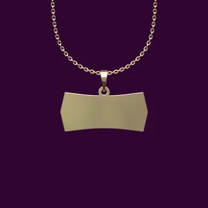 گردنبند طلا 18 عیار زنانه مدوپد مدل شکل هندسی کد P2-1-1239