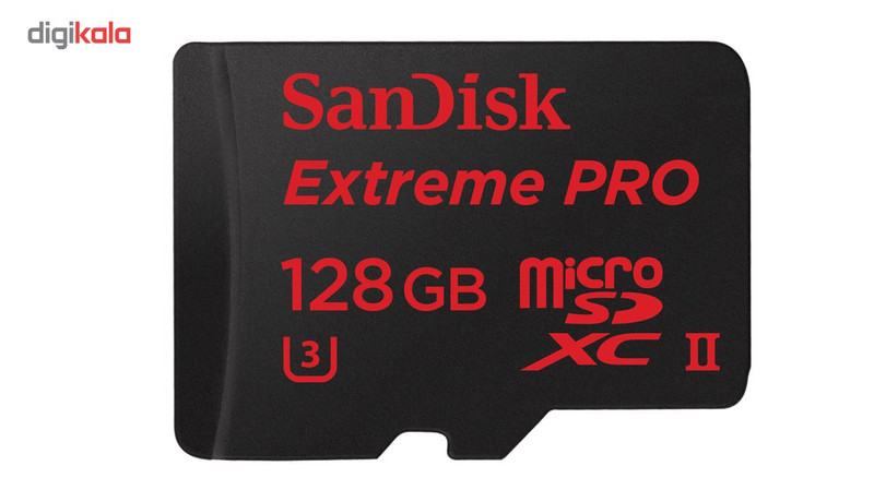 کارت حافظه microSDXC سن دیسک مدل Extreme PRO کلاس 10 استاندارد UHS-II U3 سرعت 275MBps همراه با ریدر USB 3.0 ظرفیت 128 گیگابایت