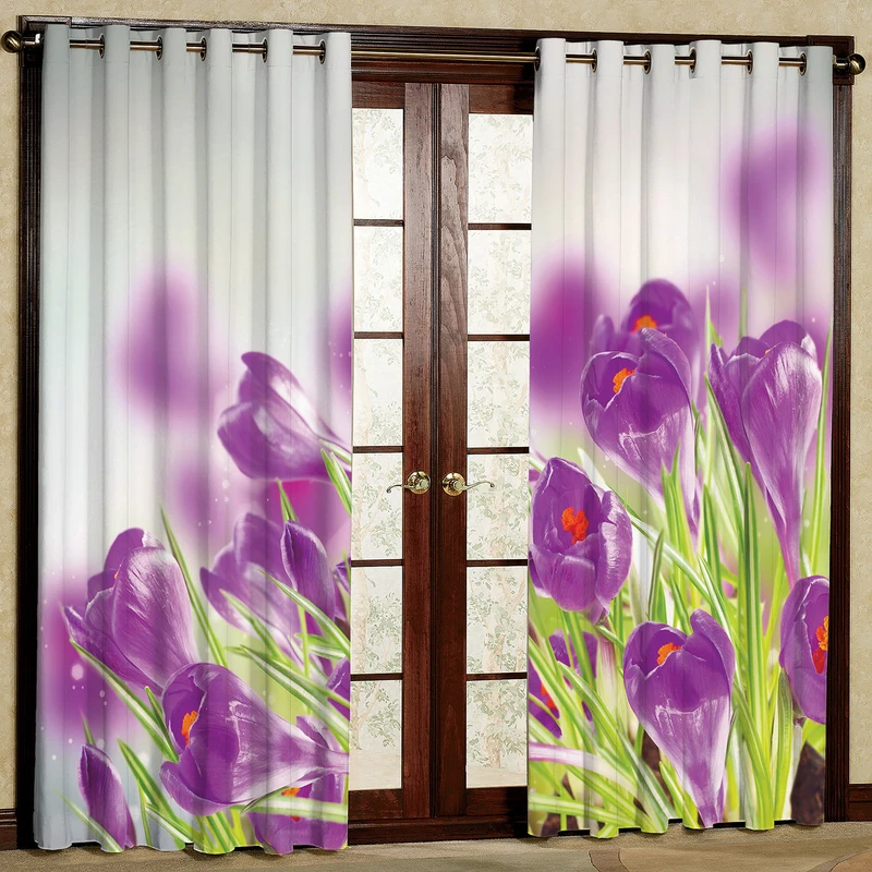  پرده مدل گل دار مخمل پانچی کد 439 سایز 140x280 سانتی متر