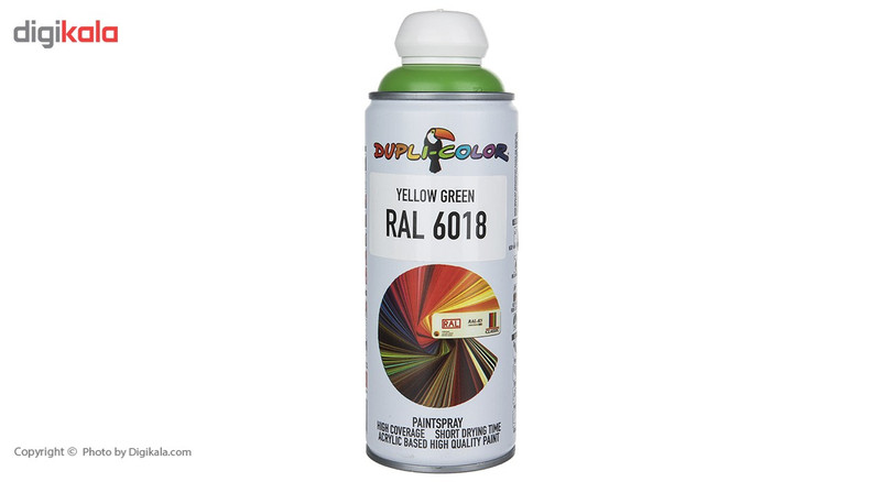اسپری رنگ سبز دوپلی کالر مدل RAL 6018 حجم 400 میلی لیتر