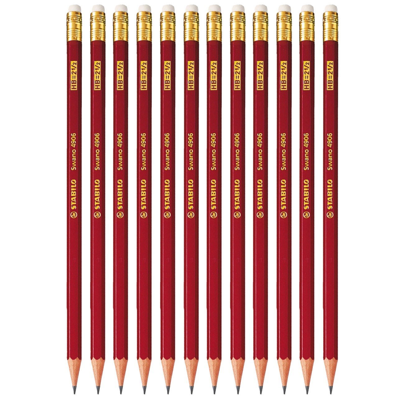 مداد مشکی استابیلو مدل Swano 4906 بسته 12 عددی
