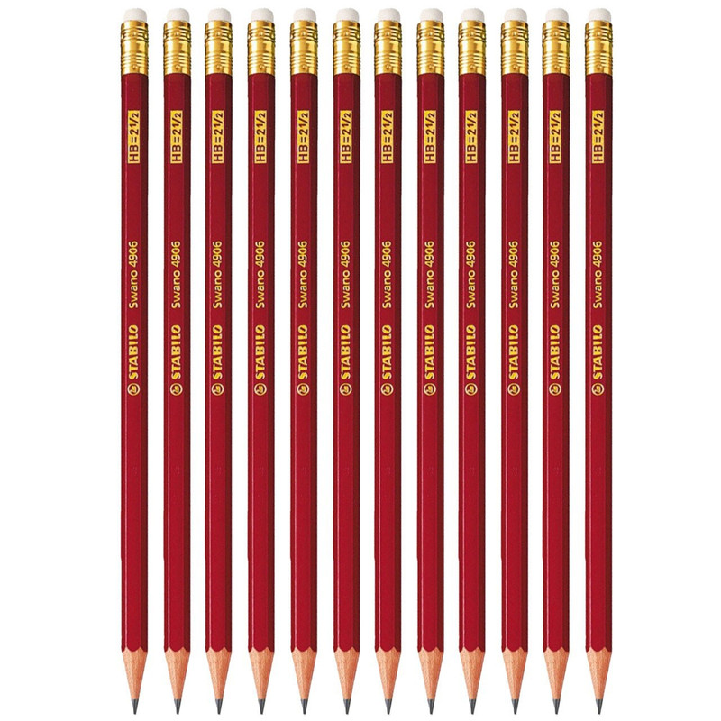 مداد مشکی استابیلو مدل Swano 4906 بسته 12 عددی
