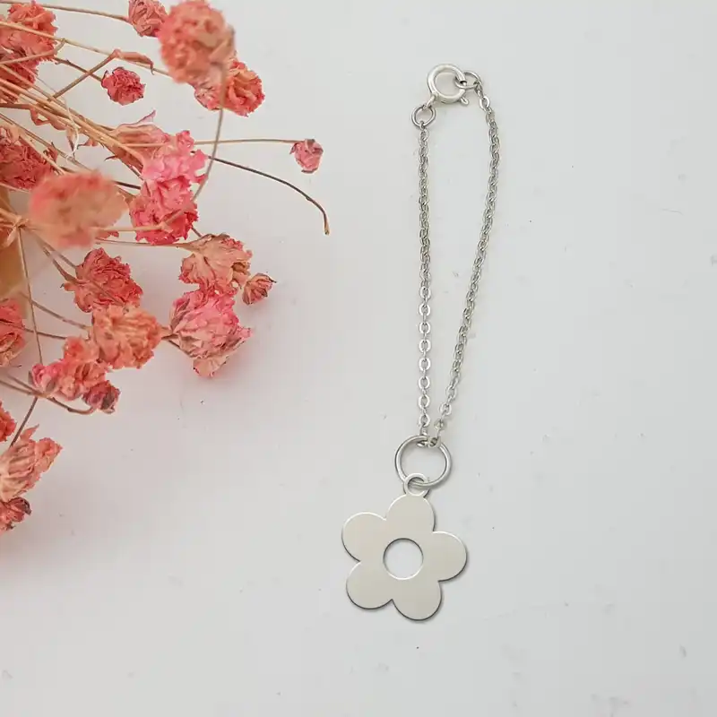 آویز ساعت نقره زنانه ترمه ۱ طرح گل کد mas 00521